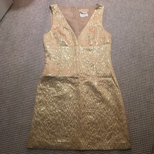 Michael Kors Gold Lame dress 10